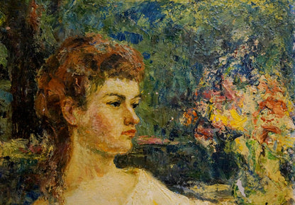 Oil painting of woman by Miroshnichenko Pavel Petrovich