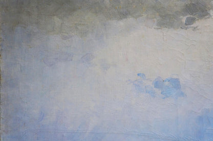 Oil painting To the rain by Zhurbiy Alexander Petrovich in soft blues