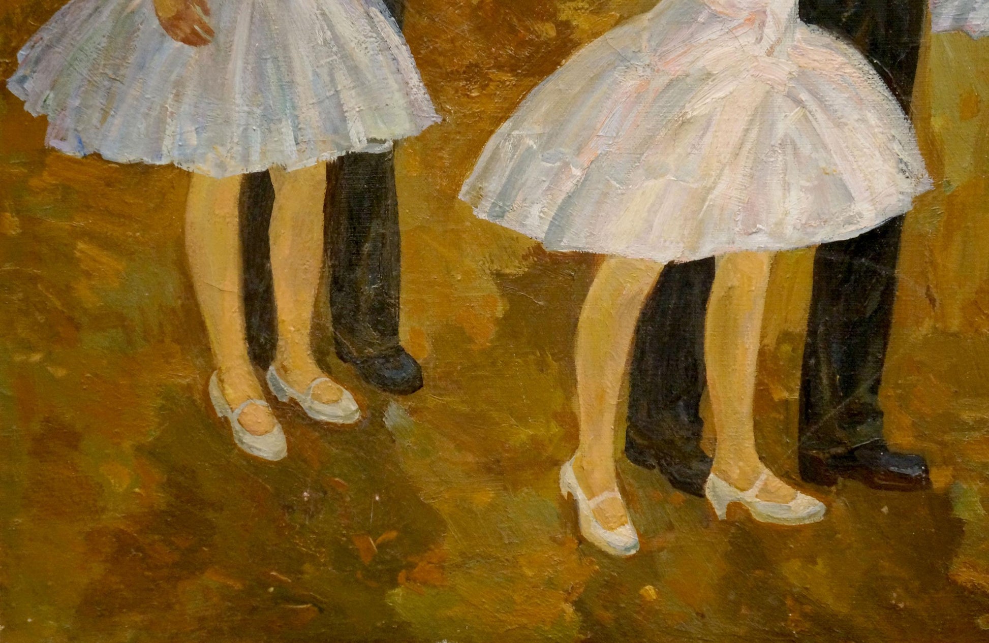 White pleated skirts on dancers in Fomenok Stanislav Fedorovich oil painting