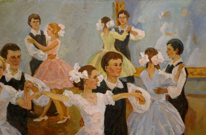 Oil painting of ballroom dancers by Fomenok Stanislav Fedorovich