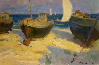 Oil painting Evening at sea by Natalya Vladimirovna Yuzefovich