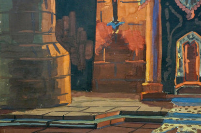 Painting of castle entrance by Deineka Alexander Alexandrovich