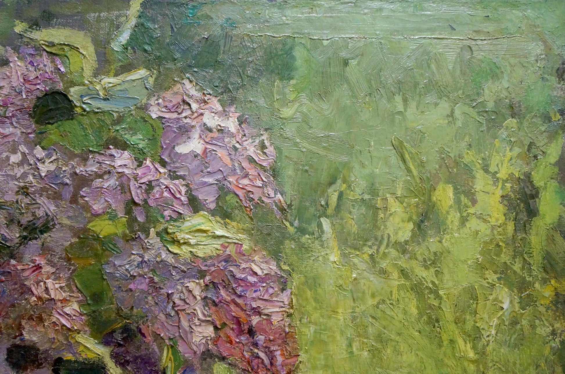 Oil painting of lilac blossoms by Naumova Tamara Sergeevna