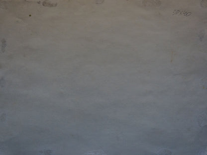 Weathered off-white canvas back of Deineka Painting Castle entrance
