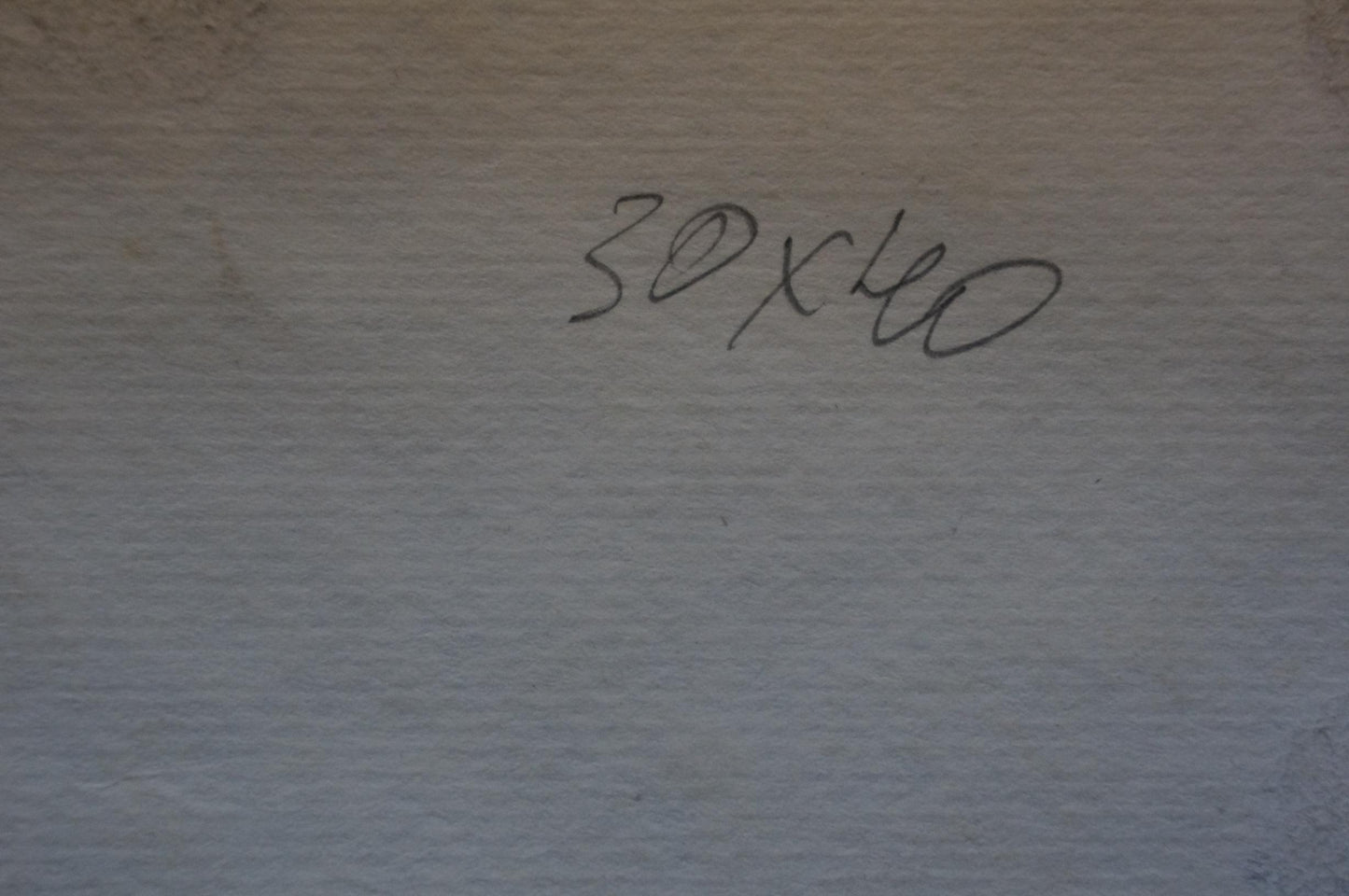 Handwritten cursive text on back of Deineka Painting Castle entrance