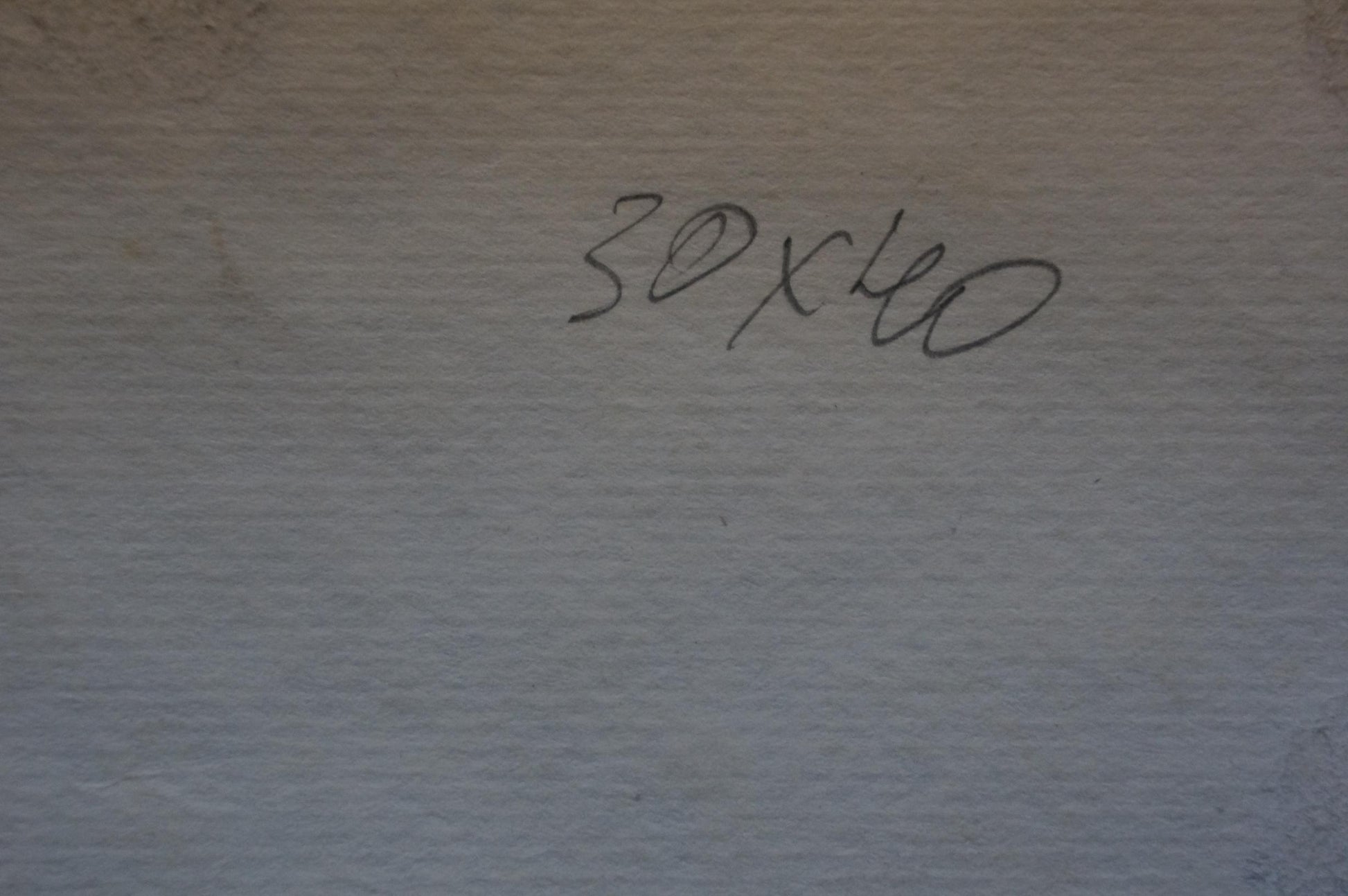 Handwritten cursive text on back of Deineka Painting Castle entrance
