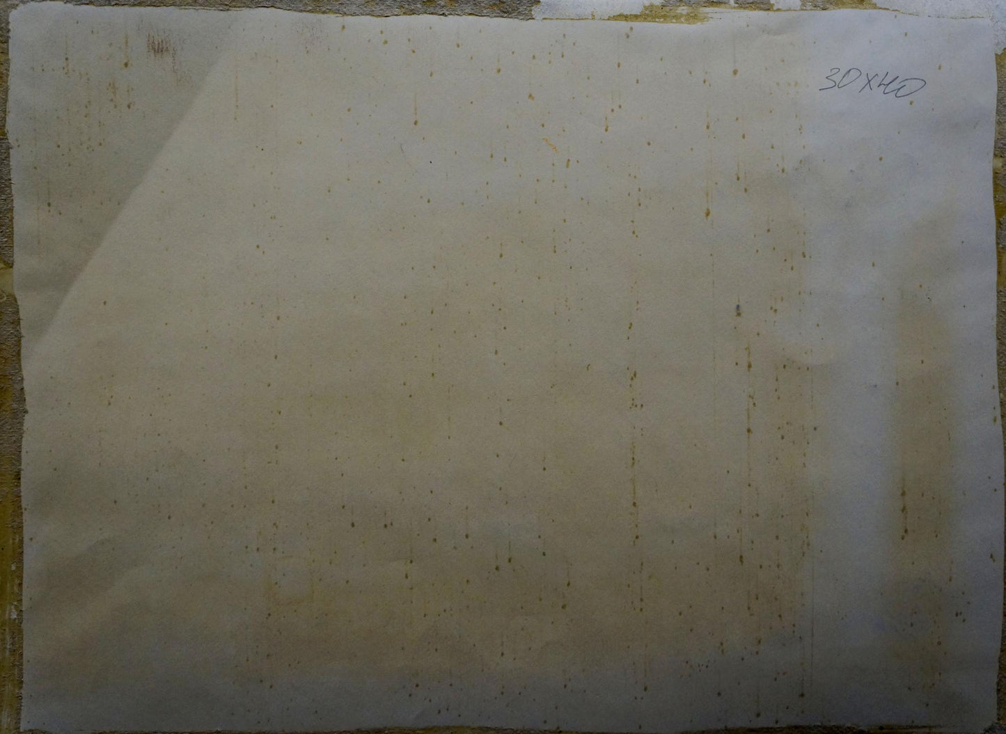 Back of Deineka oil painting Night landscape on weathered paper