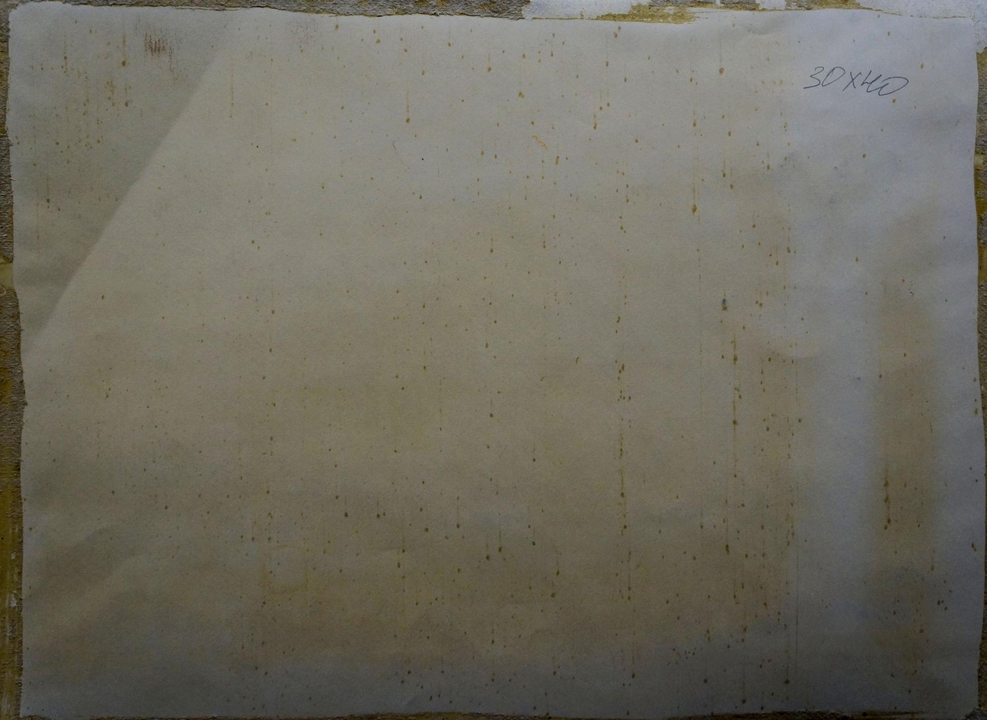 Back of Deineka oil painting Night landscape on weathered paper