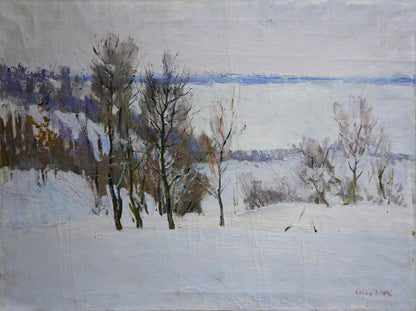 Serene winter fields oil painting by Matvey Kogan-Shats