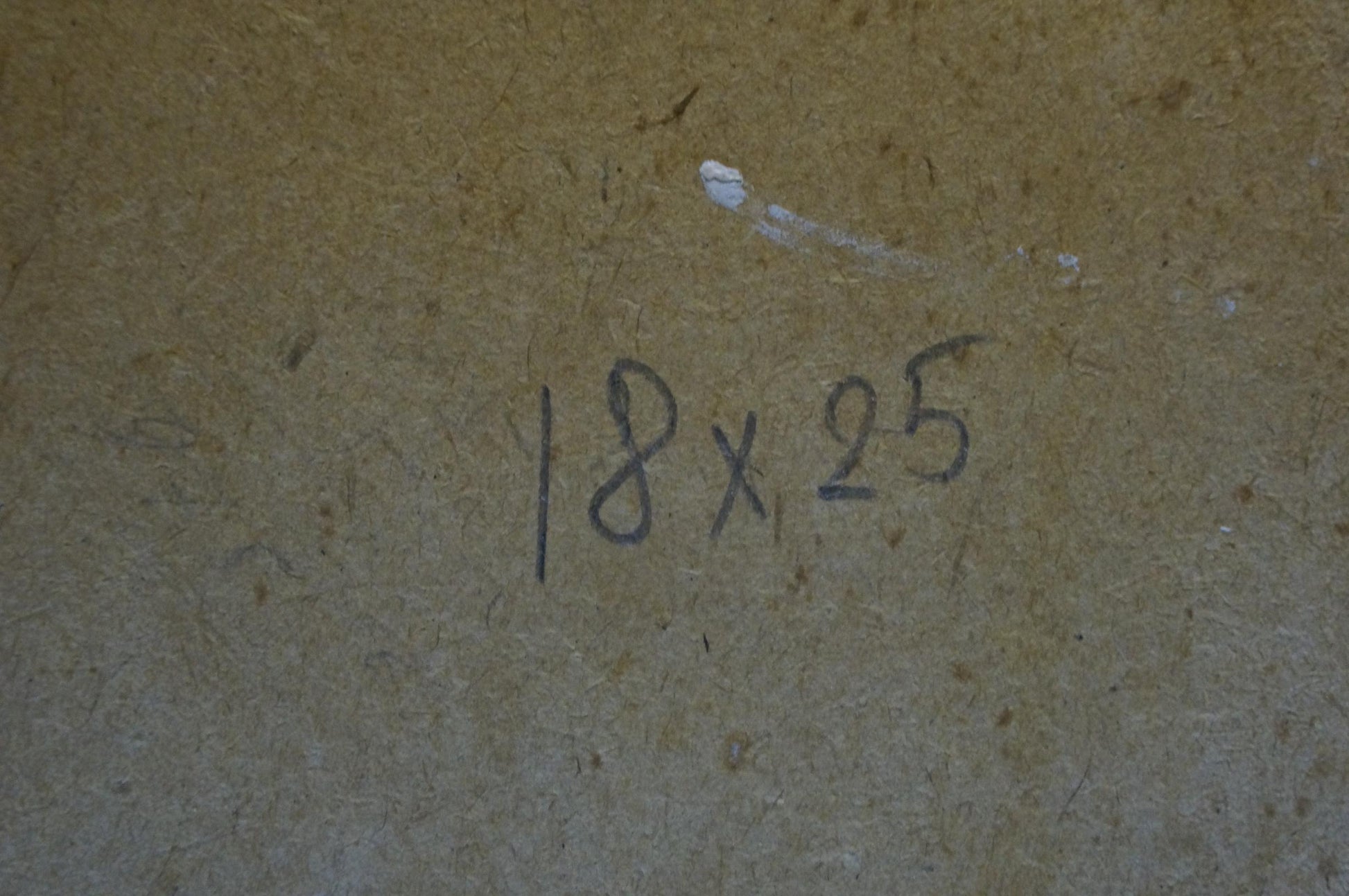 Back of Petr Chernyshevsky Oil painting 18x25 handwritten on wood