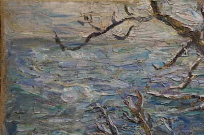 Oil painting Sea in winter by Sorokina Natalia Tikhonovna, textured canvas landscape