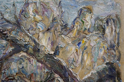 Oil painting Sea in winter by Sorokina Natalia Tikhonovna, abstract textured earth tones