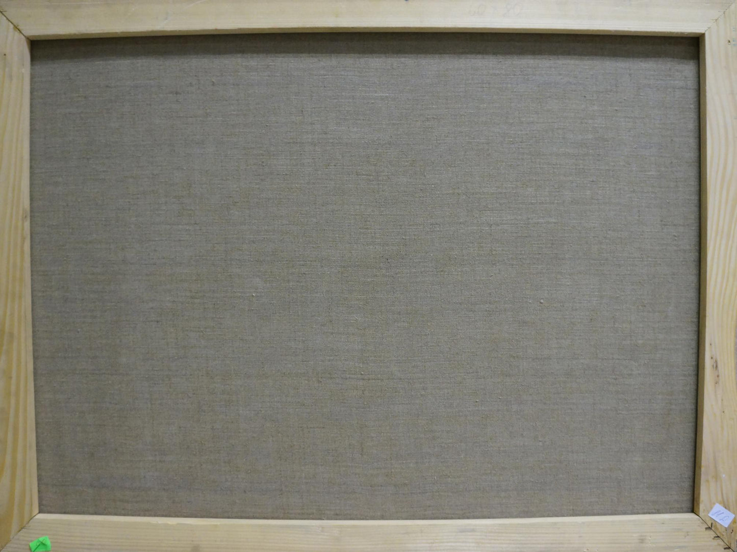 Oil painting Angel Afanasyev Vladimir Ilyich on beige linen canvas in light wood frame