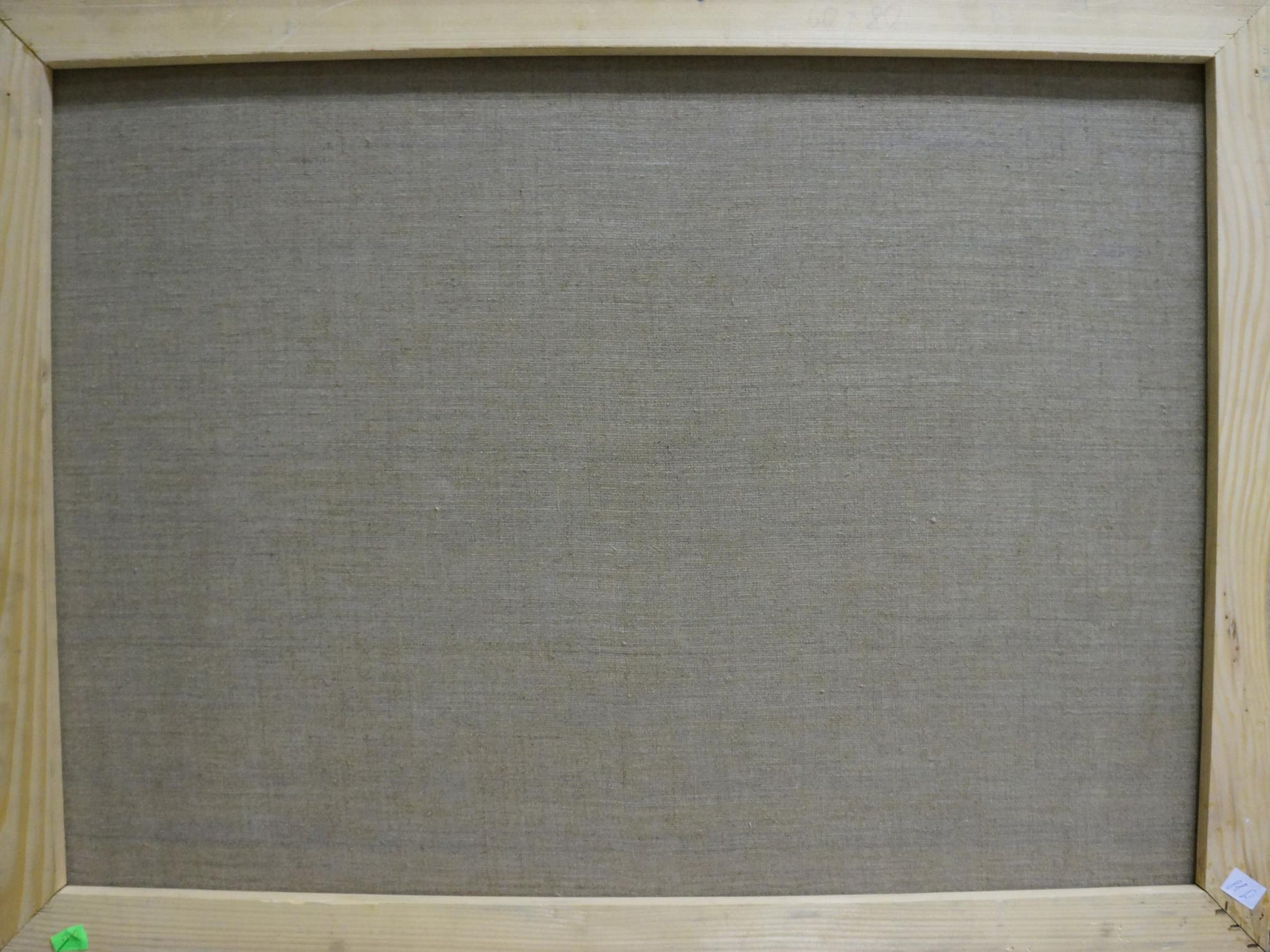 Oil painting Angel Afanasyev Vladimir Ilyich on beige linen canvas in light wood frame