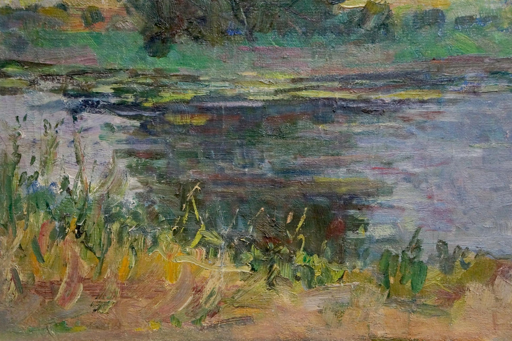 Impressionistic oil painting Lake M.iy by Grigoriy Semenovich