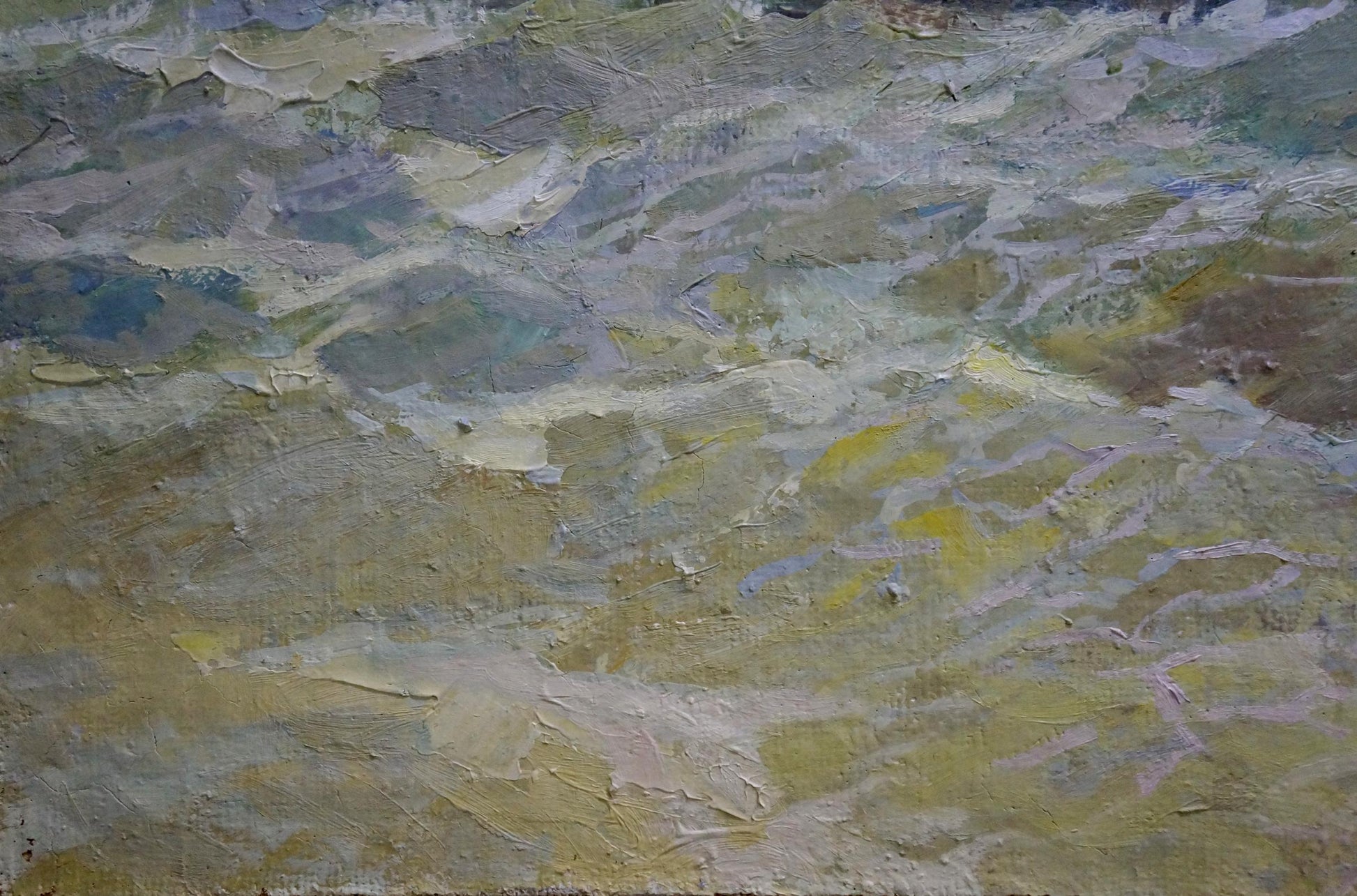 Oil painting Raging Sea by Shadrin Alexander Petrovich, impasto earth tones