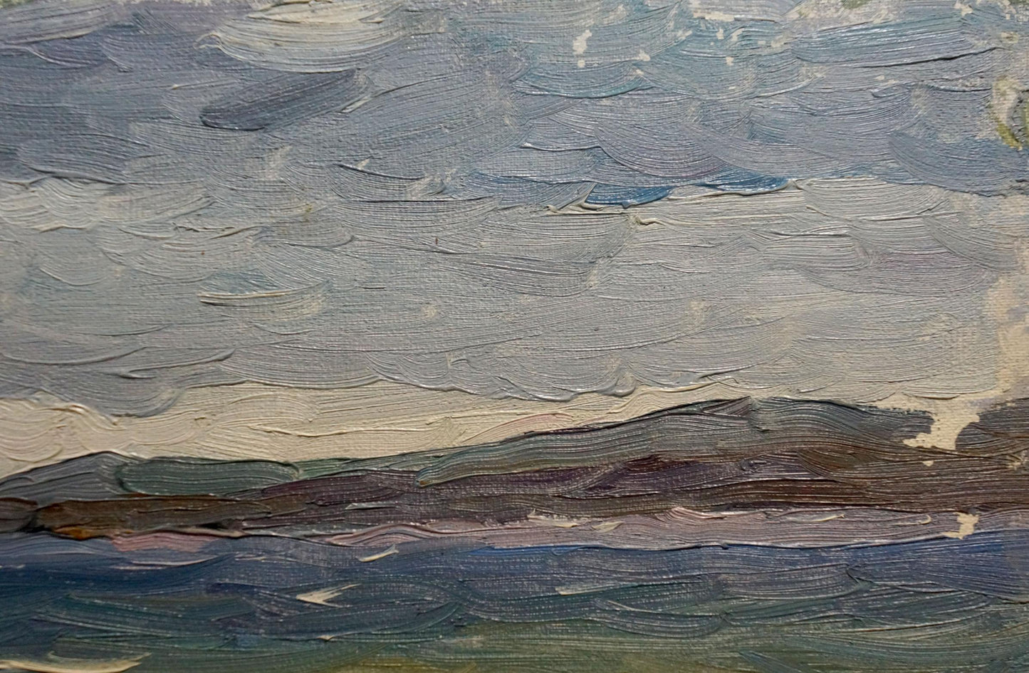 Oil painting seascape before the storm by Arkady Strelov