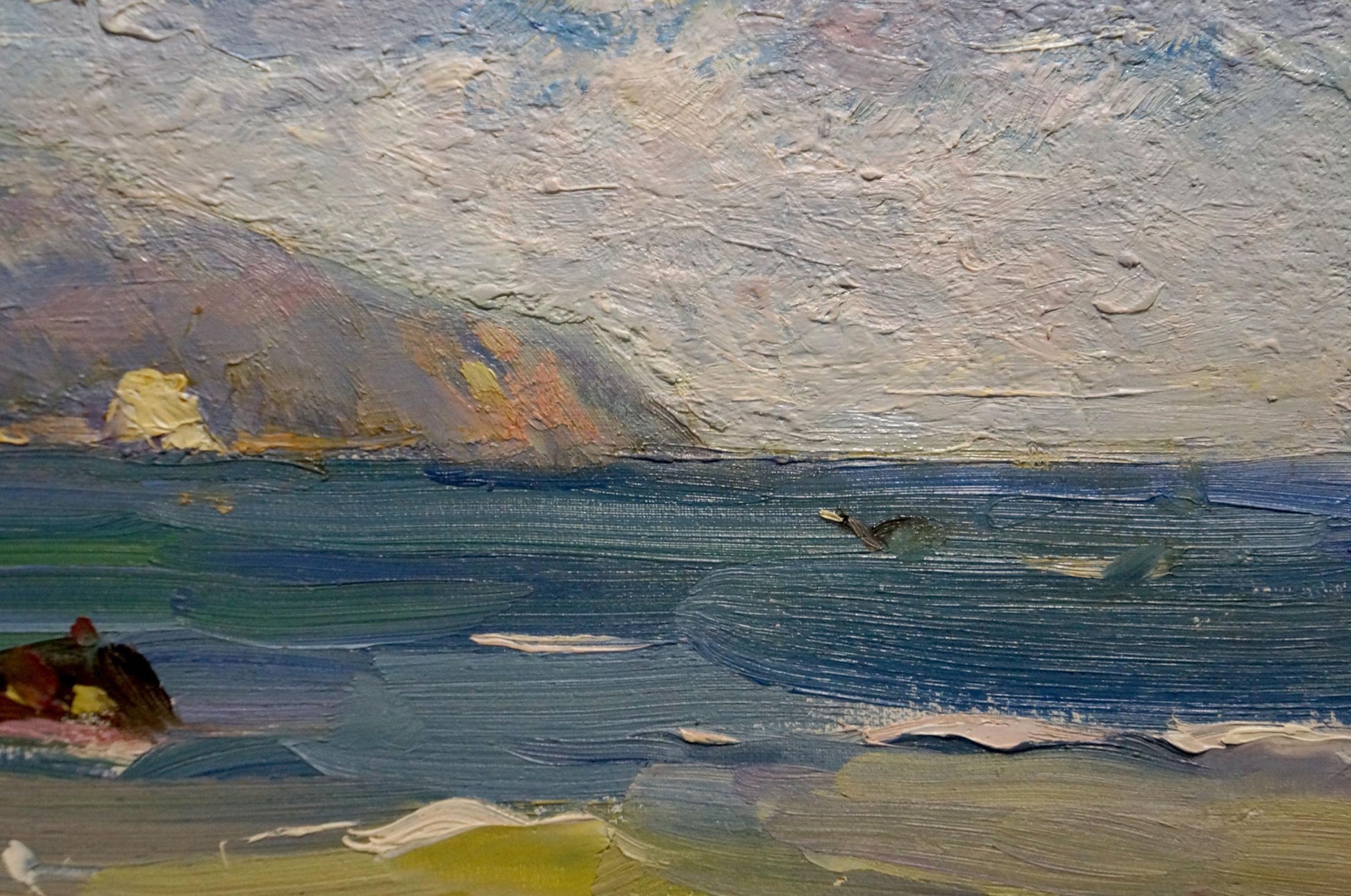 Oil painting Waves by Strelov Arkady Efimovich coastal textured scene