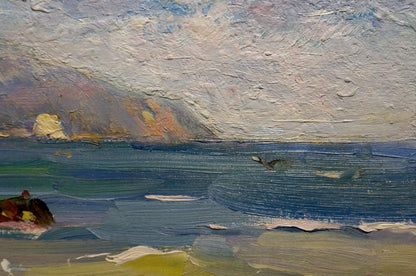 Oil painting Waves by Strelov Arkady Efimovich coastal textured scene