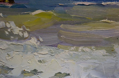 Oil painting Waves by Strelov Arkady Efimovich with textured impasto strokes