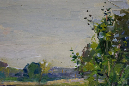Oil painting by Buryachok Nikolay Ivanovich: lush green landscape