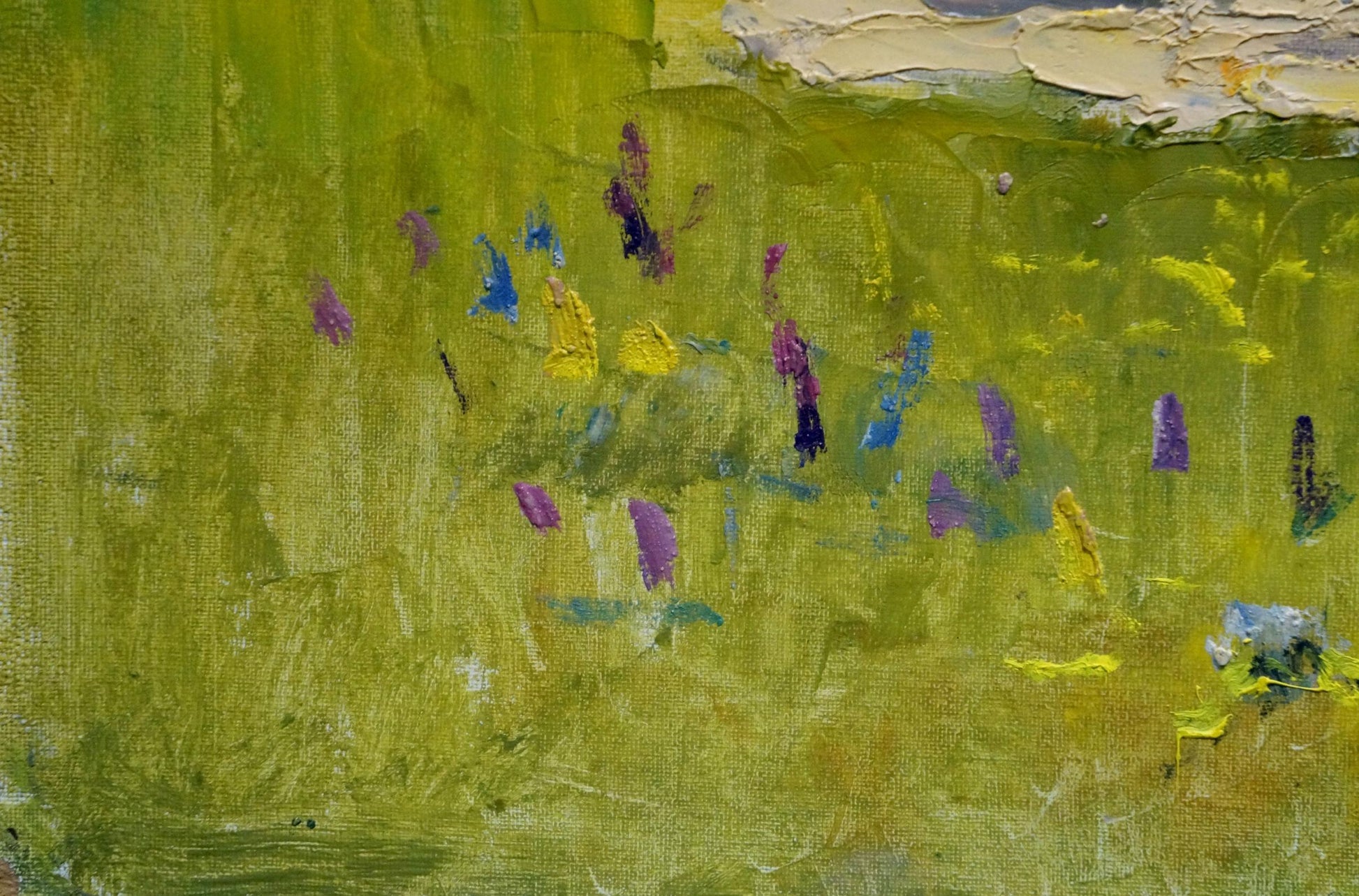Oil painting Its a nasty day by Buryachok Nikolay Ivanovich textured canvas