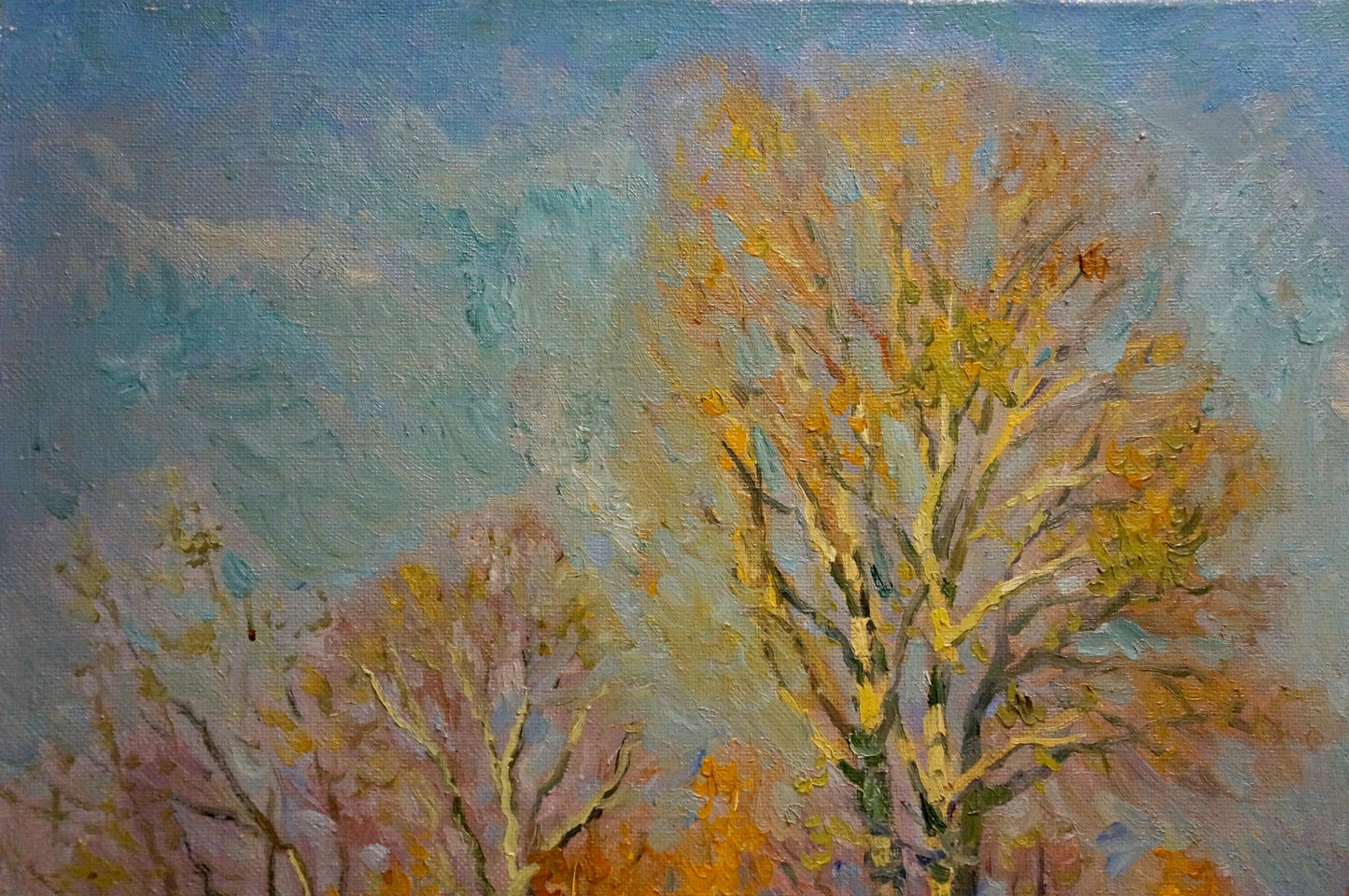 Impressionistic oil painting Waiting for the Winter by Mynka Alexander Fedorovich