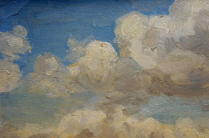 Textured white gray clouds by Buryachok Nikolay Ivanovich oil painting
