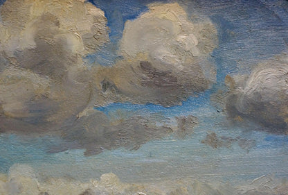 Textured oil painting of voluminous clouds by Buryachok Nikolay Ivanovich