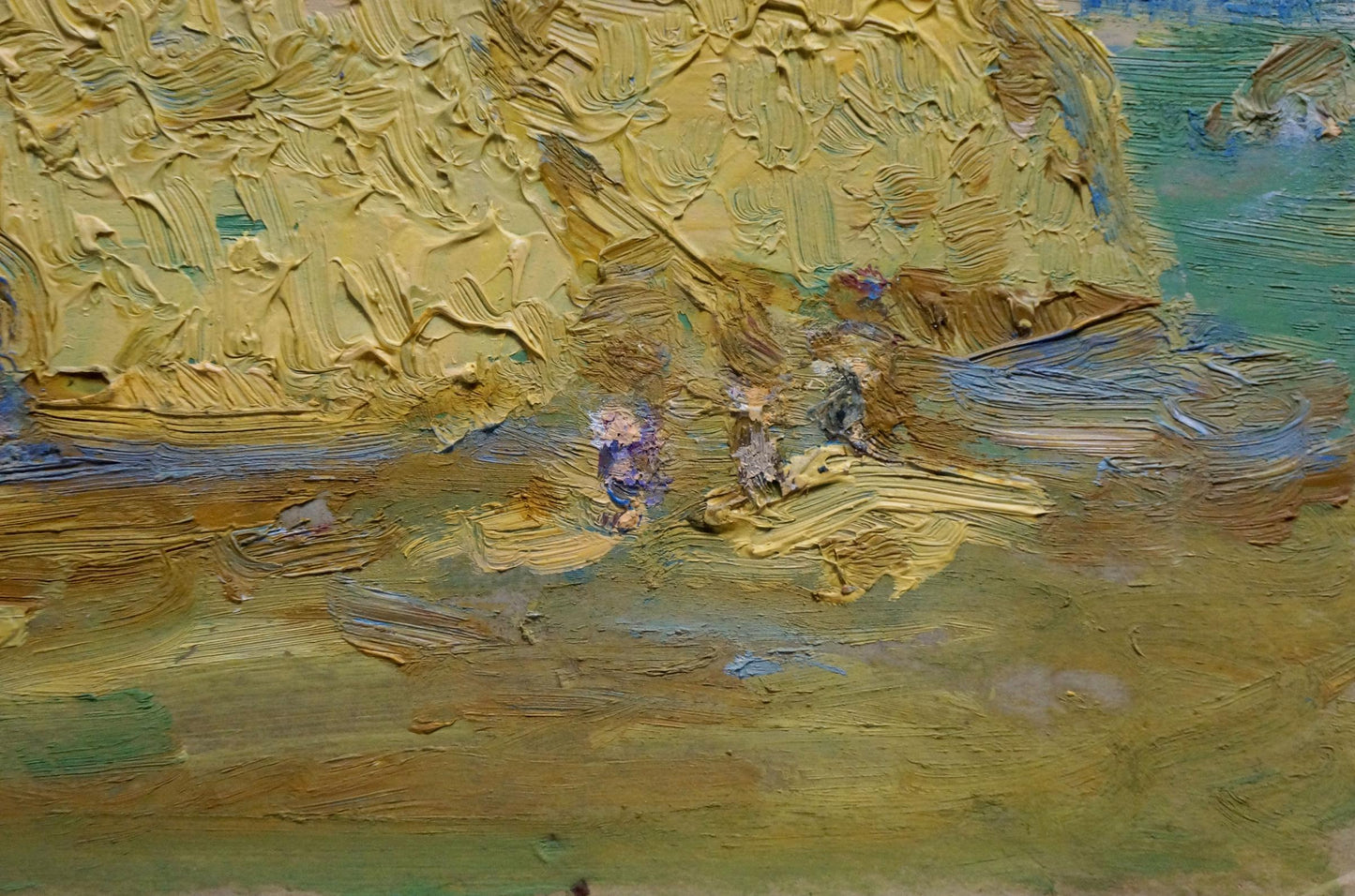 Impasto textured Oil painting On the Field by Dupliy Sergey Alexandrovich