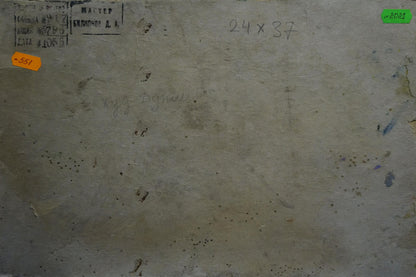 Back of textured gray canvas by Dupliy Sergey Alexandrovich, Oil painting On the field