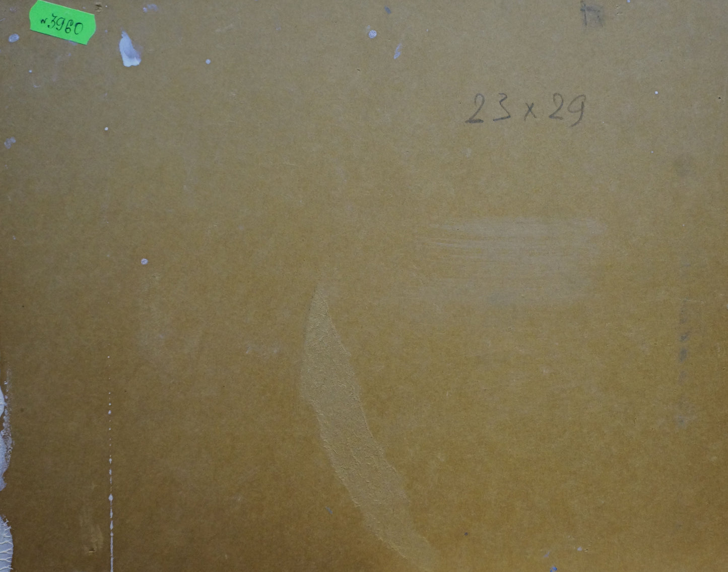 Back of Oil painting In the port by Belyak Vladimir Iosifovich with dimensions and price tag