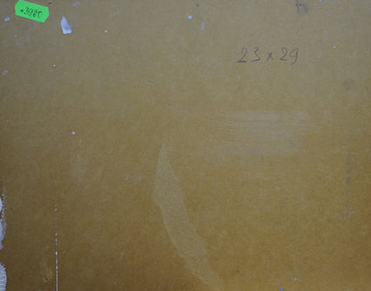 Back of Oil painting In the port by Belyak Vladimir Iosifovich with dimensions and price tag