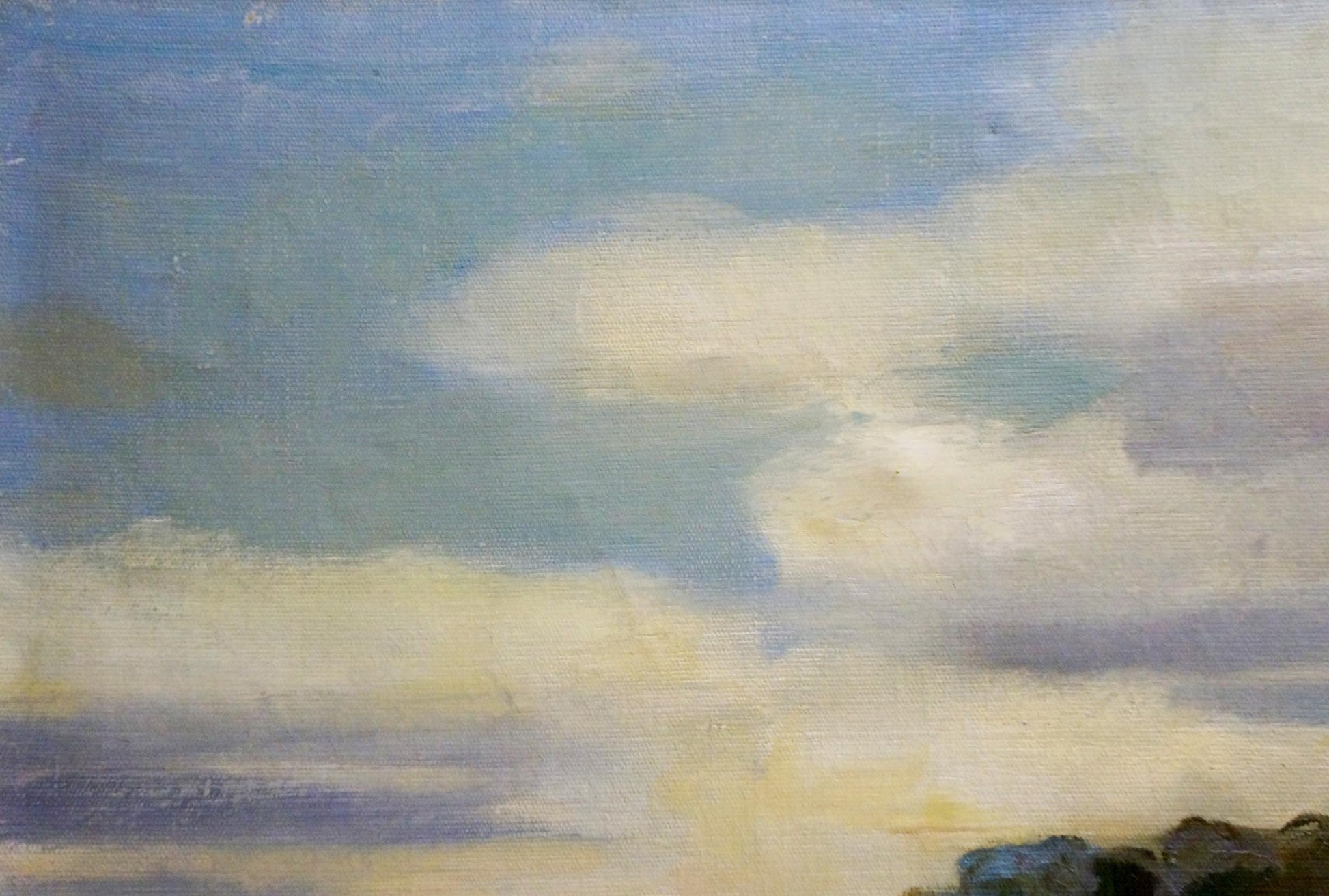 Oil painting Road to the village by Kirakozov Gerasim Artemovich with soft clouds