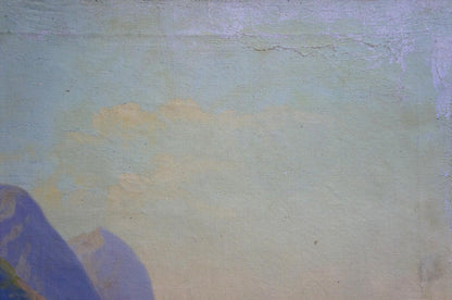 Faded mural in Glow oil painting by Melnikov Leonid Kuzmich