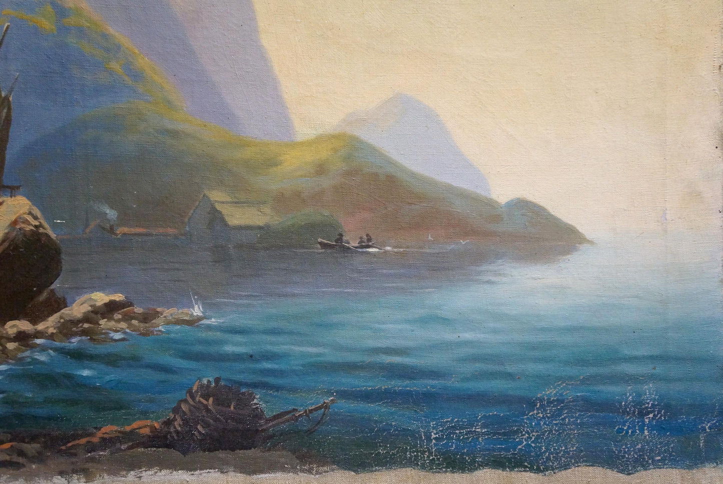 Serene Glow oil painting by Melnikov Leonid Kuzmich, coastal landscape