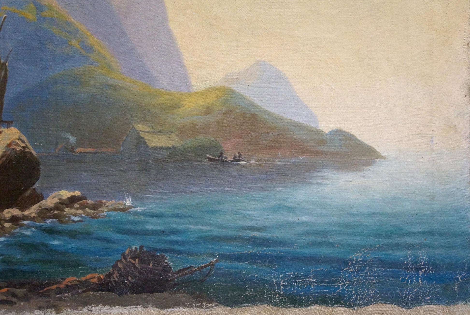 Serene Glow oil painting by Melnikov Leonid Kuzmich, coastal landscape