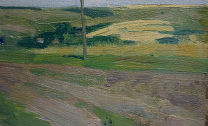 Oil painting Way home by Trokhimenko Karp Demyanovich, rural landscape