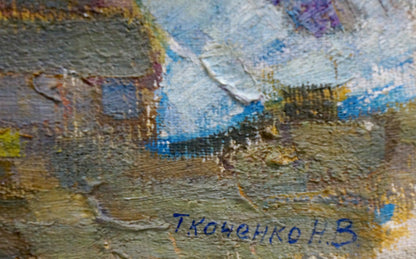 Oil painting Flowers by Tkachenko Nina Vasilievna in earthy tones
