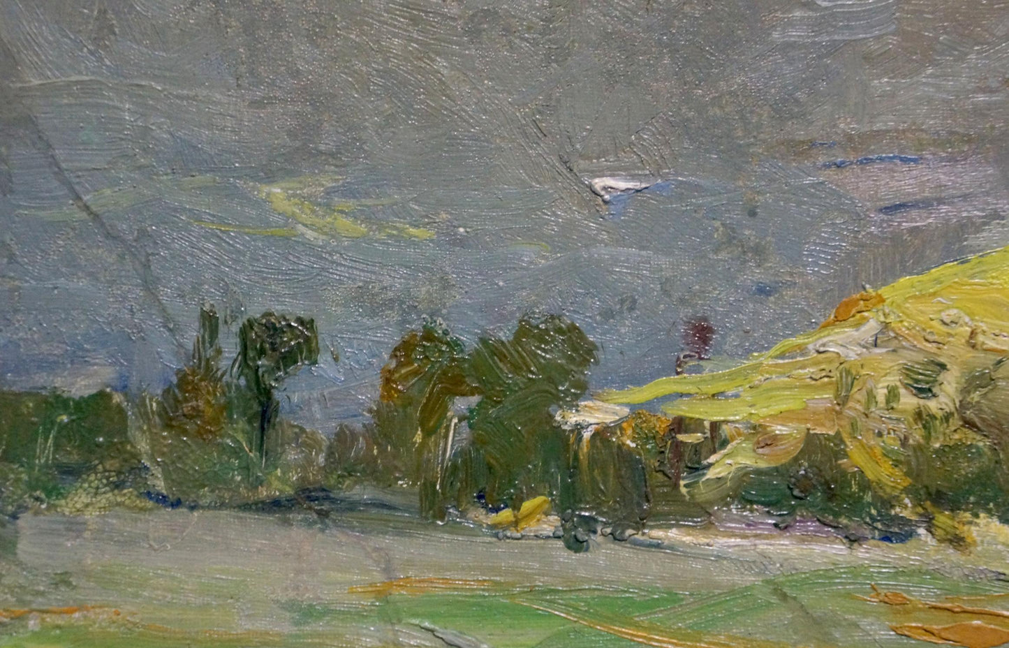 Oil painting of rolling green hills by Knishevsky Vladimir Leonidovich