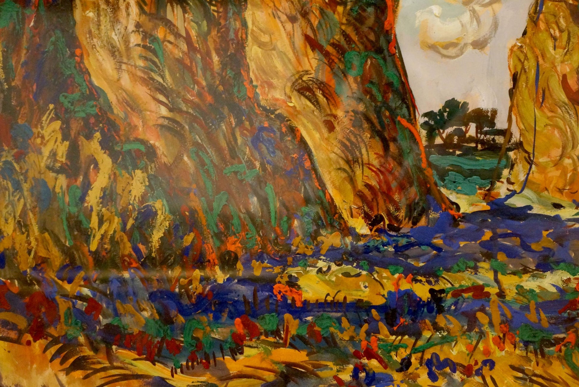 Vibrant impressionist tempera painting Summer day by Filatov Vladimir Nikolaevich
