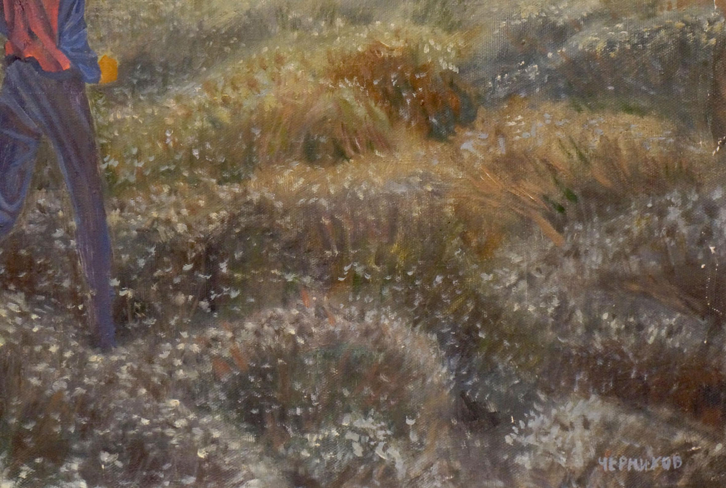 Oil painting by Chernikov Nikolay Vladimirovich: boy in field