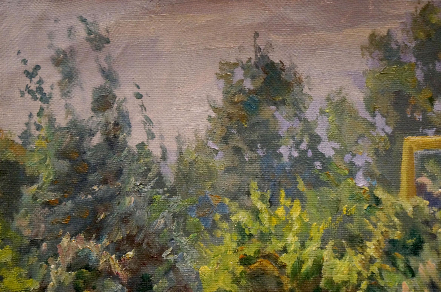 Oil painting of lush garden by Chernikov Nikolay Vladimirovich