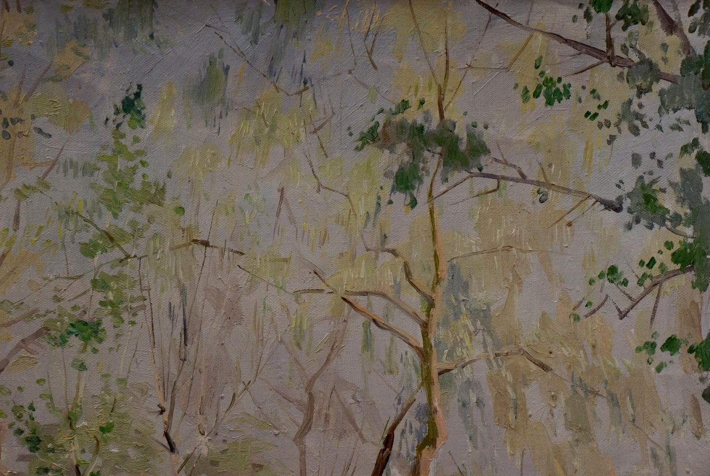 Oil painting Forest park by Nikolay Chernikov impressionistic trees