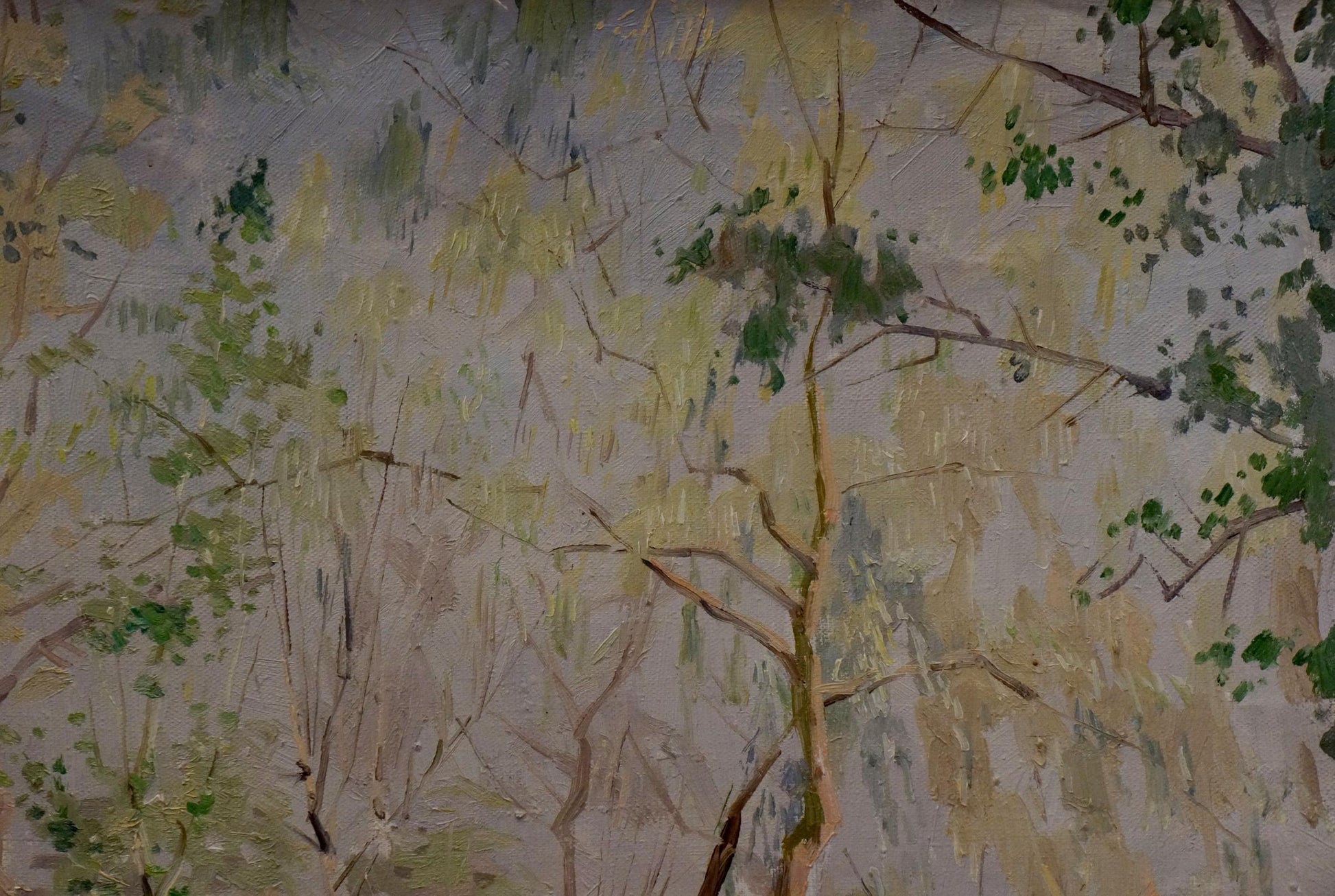 Oil painting Forest park by Nikolay Chernikov impressionistic trees