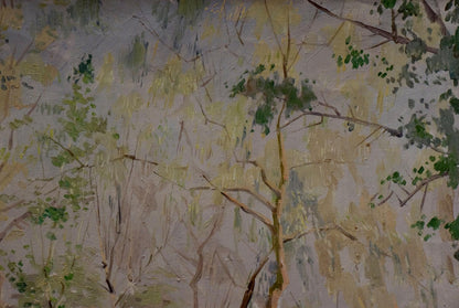 Oil painting Forest park by Nikolay Chernikov impressionistic trees