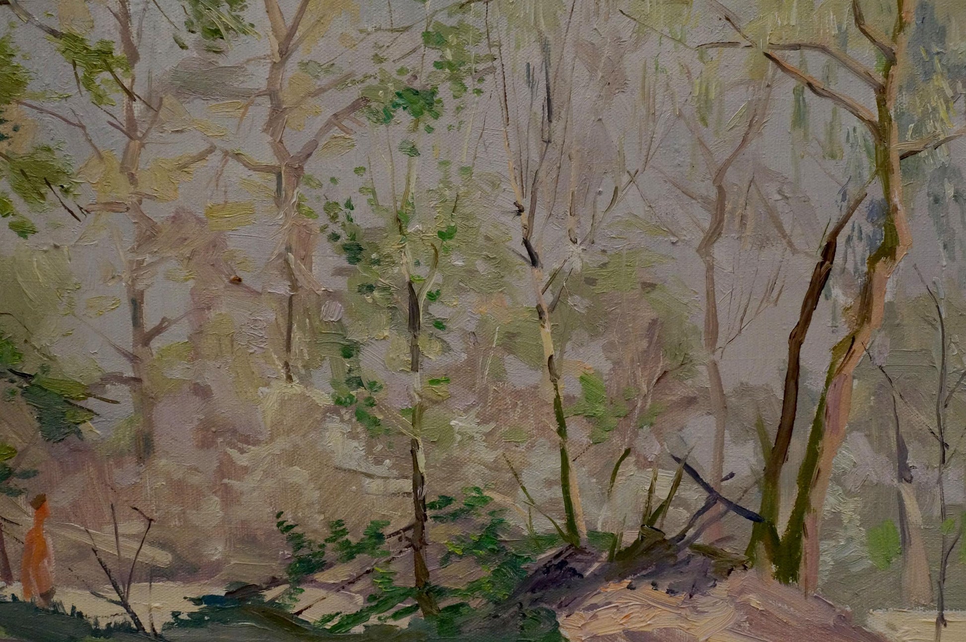 Oil painting Forest park by Nikolay Chernikov impressionistic woods
