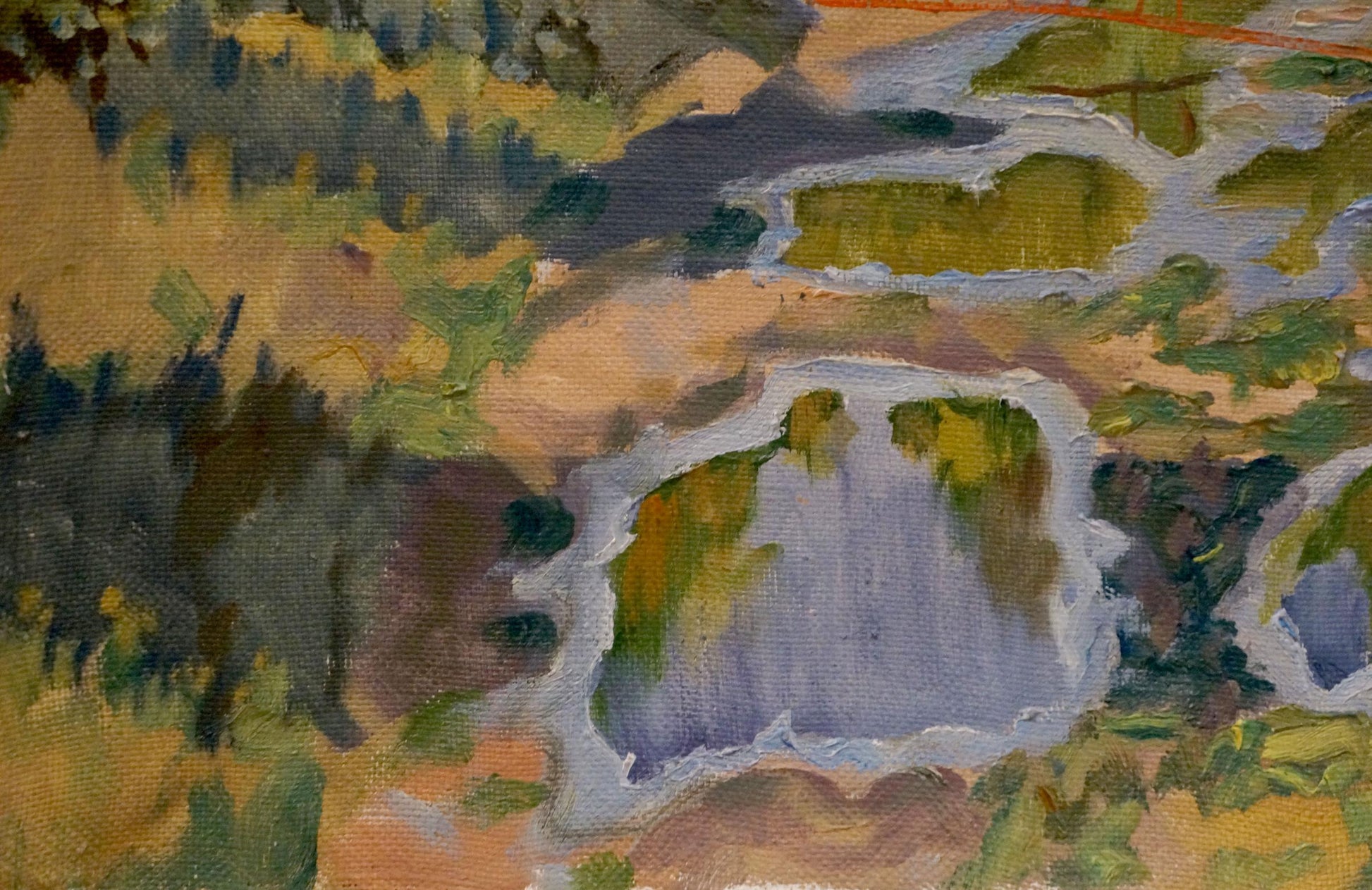 Oil painting Thicket summer park by Nikolay Chernikov textured landscape