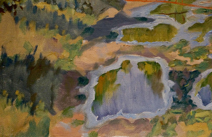 Oil painting Thicket summer park by Nikolay Chernikov textured landscape