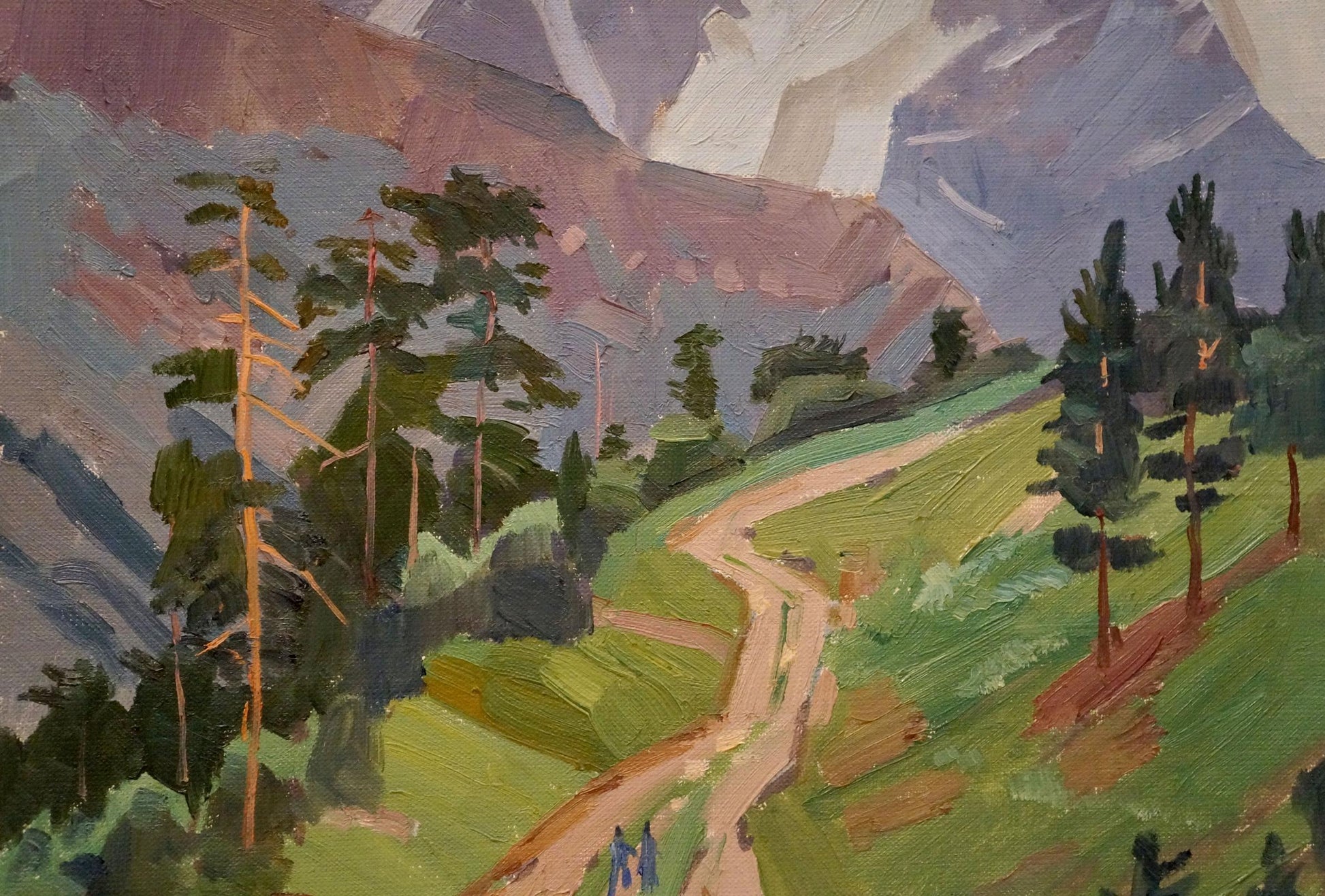 Vibrant impressionist oil painting Road to the Mountains by Chernikov Nikolay Vladimirovich